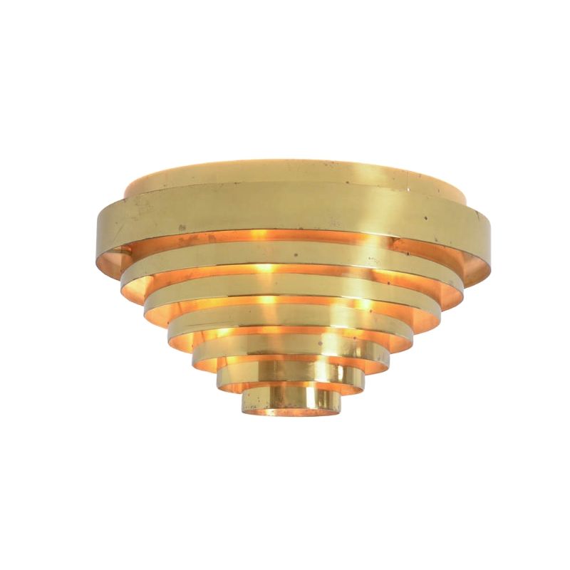 Unique Brass Ceiling lamp by Jules Wabbes, 1969