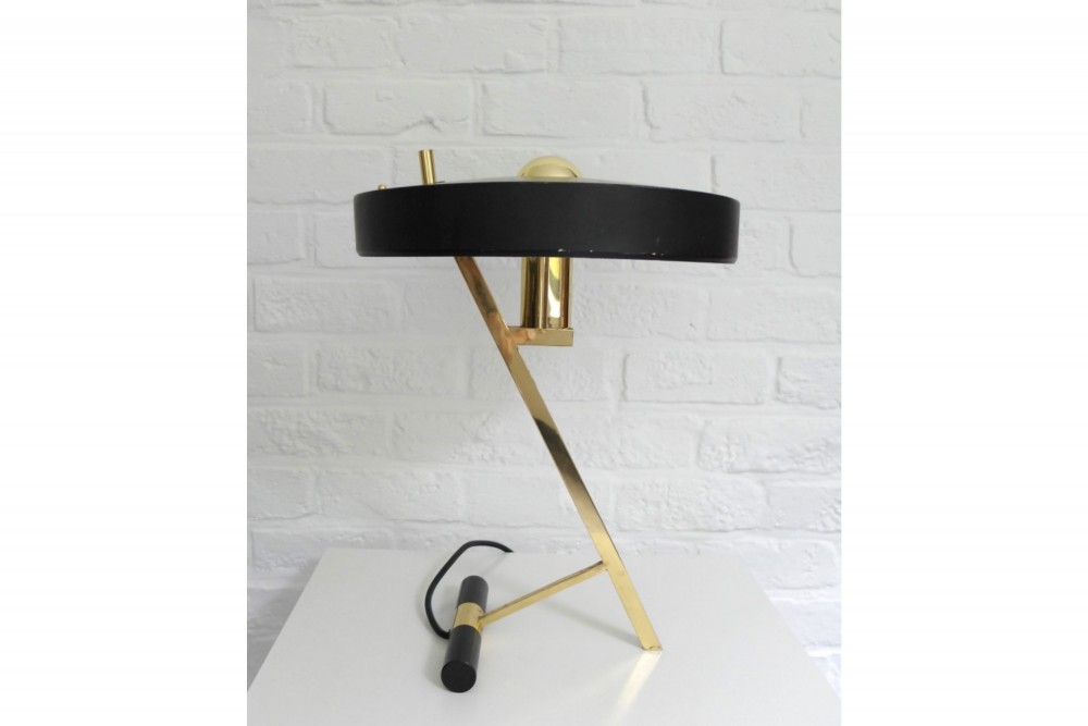 Philips Zlamp Table Design Louis Kalff Brass Midcentury Previous