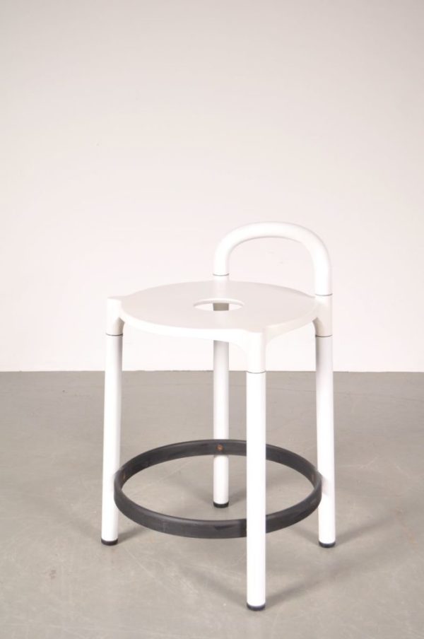 tabouret-de-bar-blanc-avec-plastique-noir-par-anna-castelli-ferrieri-pour-kartell-italie-1970s-1