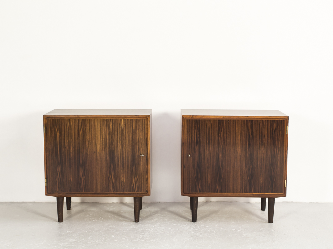 Pair of cabinets in rosewood by Hundevad