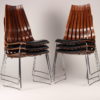 Scandinavian Modern Rosewood Dining Chairs by Hans Brattrud, set of Six.