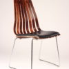 Scandinavian Modern Rosewood Dining Chairs by Hans Brattrud, set of Six.