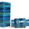Bitossi Rimini Blue Pair of Vases, Aldo Londi, Italy. Set of 2.