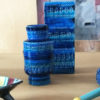 Bitossi Rimini Blue Pair of Vases, Aldo Londi, Italy. Set of 2.