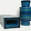 Bitossi Rimini Blue Pair of Vases, Aldo Londi, Italy. Set of 2.