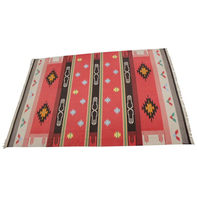 Big Indian Kilim Carpet or Rug