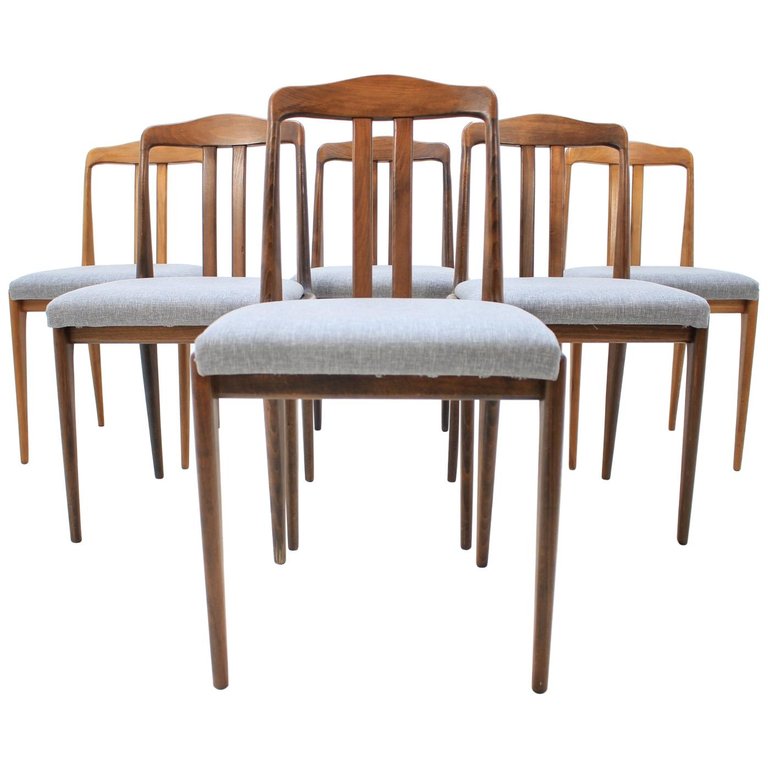 Set of Six Midcentury Dining Chairs in Style of Johannes Andersen, Denmark 1960s