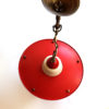 French Metal & Glass Pendant Lamp, 1950s
