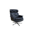 Swivel lounge chair in black leather, designed by Eugen Schmidt, produced by Soloform- Germany- 1960's Swivel lounge chair in black leather, designed by Eugen Schmidt, produced by Soloform- Germany- 1960's