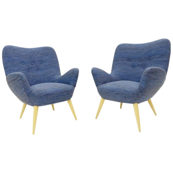 Pair of italian armchair, 1950s