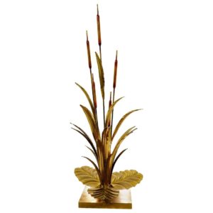 Brass reed lamps, 1970s.