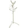 Sculptural white lacquered wood coat rack, circa 1968