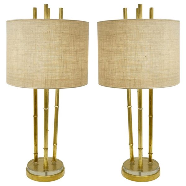 Pair of Faux Bamboo Table Lamps