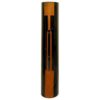 Cylindrical vase in black engraved glass, circa 1950