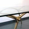 Coffee Table in Glass an Polished Brass
