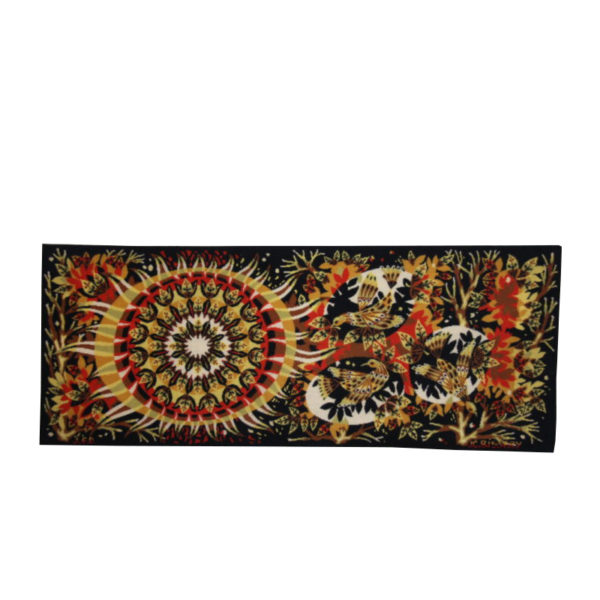 Wall carpet 'Aurore' in wool, designed by J.C. Bissery Aubusson, France '60