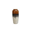 Ceramic vase from Bay Keramik - brown & white colors - Germany - 1970's
