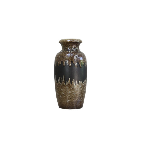 Ceramic vase from Scheurich Keramik - dark brown colors - Germany - 1970's