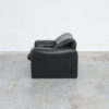 Black Leather Maralunga Easy Chair