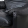 Black Leather Maralunga Easy Chair