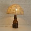 Ceramic lamp with lampshade in wool, 1960s