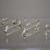 6 Vintage Cutlery Holders In Silver - Different Animals - François Frionnet (stamped) France '30