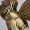 Hand crafted rooster, made of flatware (forks and spoons) - France 1960's