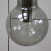 Pendant lamp of Raak in mouth-blown smoked glass with golden details - Produced in the Netherlands - '60's