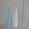 Set of 3 vases of the 'Reptile' serie White, light blue and yellow , designed and signed by Stig Lindberg - Produced by Gustavsberg - Sweden- 1953