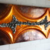 Large wall artwork in aluminium & metal - Produced in France - 1970's