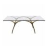 Coffee Table in Glass an Polished Brass