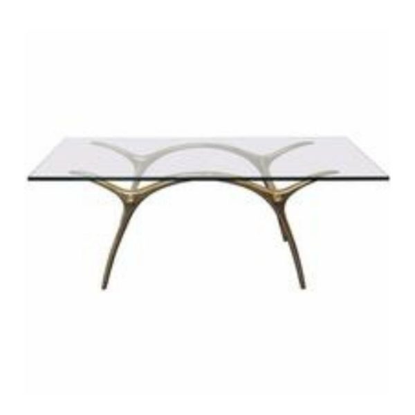 Coffee Table in Glass an Polished Brass