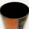 Cylindrical vase in black engraved glass, circa 1950