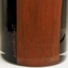 Cylindrical vase in black engraved glass, circa 1950