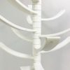 Sculptural white lacquered wood coat rack, circa 1968