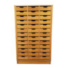 Industrial Beech Filing Cabinet by James Leonard for ESA, 1960s