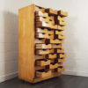 Industrial Beech Filing Cabinet by James Leonard for ESA, 1960s
