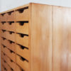 Industrial Beech Filing Cabinet by James Leonard for ESA, 1960s