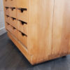Industrial Beech Filing Cabinet by James Leonard for ESA, 1960s