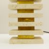 Pair of Italian travertine and brass table lamps