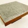 Square coffee table with carved top, circa 1970.