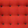 Red midcentury Wingback armchair from 1950`s, Scandinavia