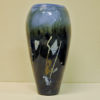 Large Blue Vintage Glassvase By Maud G. Bugge -Hadeland Glassverk 1980s, Norway