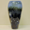 Large Blue Vintage Glassvase By Maud G. Bugge -Hadeland Glassverk 1980s, Norway