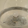 Globe lamp in Murano glass and chrome, 1970's