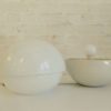 ceramic and opaline globe lamp