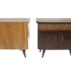 Pair of bedside tables 50s 60 restored