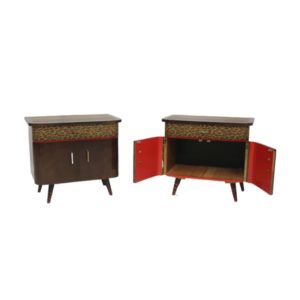 Pair of bedside tables 50s 60 restored