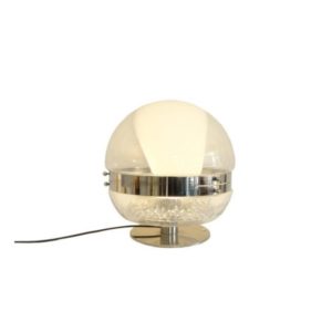 Globe lamp in Murano glass and chrome, 1970's