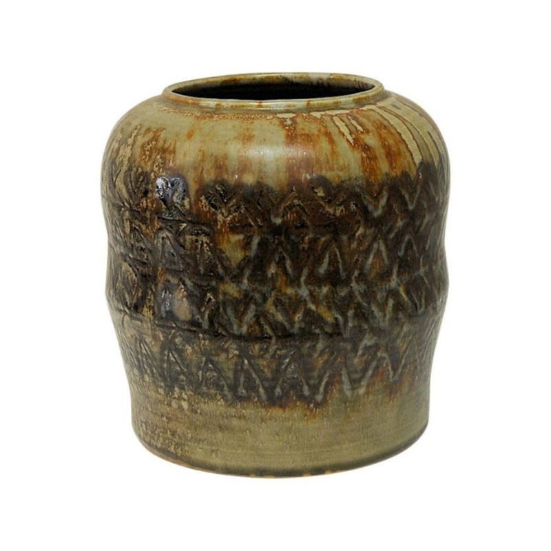 Rustic vintage ceramic vase by Carl Harry Stålhane, Sweden 1958